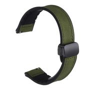 sourcing map Magnetic Watch Band, 18mm Microfiber Leather Matte Quick Release Sport Watch Band Replacement Strap with Magnet Buckle for Men Women, Dark Green