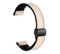 sourcing map Magnetic Watch Band, 18mm Microfiber Leather Polished Quick Release Sport Watch Band Replacement Strap with Magnet Buckle for Men Women, Beige