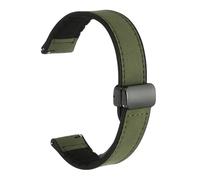 sourcing map Magnetic Watch Band, 20mm Microfiber Leather Matte Quick Release Sport Watch Band Replacement Strap with Magnet Buckle for Men Women, Dark Green