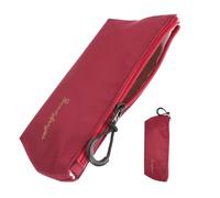 sourcing map Makeup Brush Holder Bags, Small Travel Make Up Brush Cosmetics Pouch Pencil Organizer Bag for Home Office Travel Organization, Wine Red