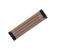 sourcing map Male to Female 40P Breadboard Jumper Wire 2.54mm Pitch Ribbon Cable 21cm Long