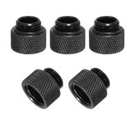sourcing map Male to Female Extender Fitting G1/4 x 10mm for PC Water Cooling System Black 5pcs