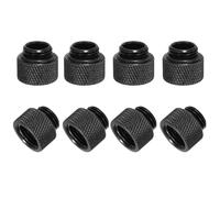sourcing map Male to Female Extender Fitting G1/4 x 10mm for PC Water Cooling System Black 8pcs