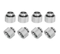 sourcing map Male to Female Extender Fitting G1/4 x 10mm for PC Water Cooling System Silver 8pcs