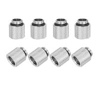 sourcing map Male to Female Extender Fitting G1/4 x 15mm for PC Water Cooling System Silver 8pcs