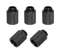 sourcing map Male to Female Extender Fitting G1/4 x 20mm for PC Water Cooling System Black 5pcs