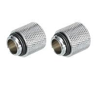 sourcing map Male to Female Extender Fitting Silver G1/4 x 15mm for Water Cooling System Pack of 2