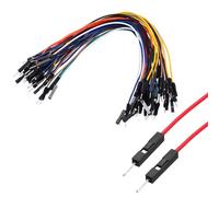 sourcing map Male to Male 1Pin Breadboard Jumper Wire 2.54mm Pitch Ribbon Cable 20cm Long Electronics Breadboard Ribbon Cables for Breadboard Electronic Projects Pack of 40