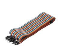 sourcing map Male to Male 40Pin Breadboard Jumper Wire 2.54mm Pitch Ribbon Cable 100cm Long Electronics Breadboard Ribbon Cables for Breadboard Electronic Projects Pack of 1