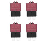 sourcing map Manual Resettable Fuse, 32V DC 10A E39 Low Profile ATC/ATO Manual Blade Circuit Breaker Reset Fuses for Car, Truck, RV, SUV, Marine, Boat, Motorcycle, Pack of 4