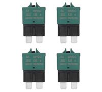 sourcing map Manual Resettable Fuse, 32V DC 6A E39 Low Profile ATC/ATO Manual Blade Circuit Breaker Reset Fuses for Car, Truck, RV, SUV, Marine, Boat, Motorcycle, Pack of 4