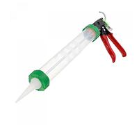 sourcing map Manual Sausage Caulking Gun, ABS Sealant Cartridge Tube Caulk Applicator 600ml/20oz, 12:1 Thrust Rate with Cones Nozzles, Green