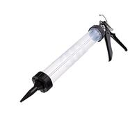 sourcing map Manual Sausage Caulking Gun, ABS Sealant Cartridge Tube Caulk Applicator 600ml/20oz, 12:1 Thrust Rate with Cones Nozzles, Translucent