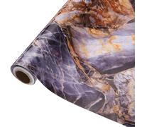 sourcing map Marble Contact Paper 31.5"x197" Self-Adhesive Marble Peel and Stick Countertops Wallpaper Waterproof for Wall Kitchen Countertop Cabinet Bathroom, Blue Sapphire