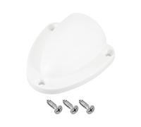 sourcing map Marine Wire Cable Vent Cover, 1Pcs - Nylon Clamshell Hose Vent Cover with Screws, Transducer Mounting Plate for Boat Yacht (White, 2.48x2.28 Inch)