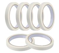 sourcing map Masking Tape 12 mm x 20 Meters Painters Tape Adhesive Paint Tapes for DIY Crafts Arts Wall Painting Labeling Car Home Office Decoration, White, Pack of 6