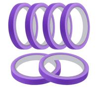 sourcing map Masking Tape 12 mm x 20 Meters Painter's Tape Purple Paint Tapes for DIY Crafts Arts Drawing Decoration Labeling Car Painting Artist Teachers, Pack of 6