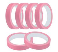 sourcing map Masking Tape 18 mm x 20 Meters Painter's Tape Pink Paint Tapes for DIY Crafts Arts Drawing Decoration Labeling Car Painting Artist Teachers, Pack of 6