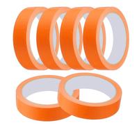 sourcing map Masking Tape 25 mm x 20 Meters Painter's Tape Orange Paint Tapes for DIY Crafts Arts Drawing Decoration Labeling Car Painting Artist Teachers, Pack of 10