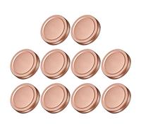 sourcing map Mason Jar Lids, 70mm/2.76" Regular Mouth Tin Plate Caps Leak Proof for Canning Jars Kitchen Storage, (Rose Gold 20Pcs)