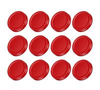 sourcing map Mason Jar Lids, 70mm/2.76" Regular Mouth Tin Plate Caps Leak Proof for Canning Jars Kitchen Storage, (Red 12Pcs)