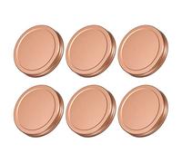 sourcing map Mason Jar Lids, 86mm/3.39" Wide Mouth Tin Plate Caps Leak Proof for Canning Jars Kitchen Storage, (Rose Gold 6Pcs)