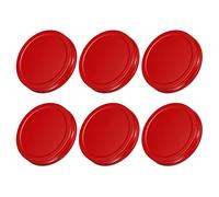 sourcing map Mason Jar Lids, 86mm/3.39" Wide Mouth Tin Plate Caps Leak Proof for Canning Jars Kitchen Storage, (Red 6Pcs)