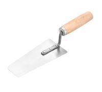sourcing map Masonry Hand Tool, 17 x 5/7.5 cm Carbon Steel Pointing Trowel Gauging Trowel with 11.5cm Wooden Grip for Concrete Cement Plaster Mortar Stucco Tile, White