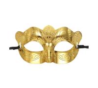 sourcing map Masquerade Mask, Mardi Gras Mask for Men Half Face Halloween Costume for Masquerade Party Prom Ball Birthday Gras, Gold Male Jazz Style