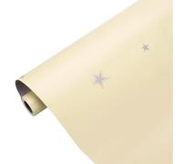 sourcing map Matte Wallpaper, 60cm x 10 Meter Vinyl Waterproof Peel and Stick Contact Paper Star Pattern Self Adhesive Wallpaper for Bedroom Kitchen Wall Countertop Decorating, Yellow