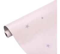 sourcing map Matte Wallpaper, 60cm x 5 Meter Vinyl Waterproof Peel and Stick Contact Paper Star Pattern Self Adhesive Wallpaper for Bedroom Kitchen Wall Countertop Decorating, Pink