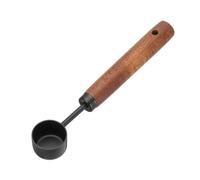 sourcing map Measuring Spoon, 5ml Stainless Steel Coffee Scoop Spoon with with Wood Handle for Ground Coffee Tea Sugar Cooking Baking, Black