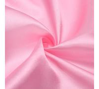 sourcing map Medium Pink Satin Fabric by the Yard, 1.6 Yards 39.4" Wide Silky Soft Cloth Fabrics for Bridal Dress Wedding Decorations DIY Crafts Sewing Napkins