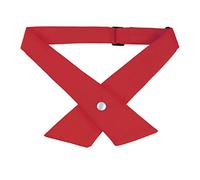sourcing map Men's Adjustable School Uniform Solid Color Button Neck Criss-Cross Bowtie Red One Size