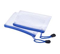 sourcing map Mesh Zipper Bags, B8 Size File Document Pockets Bill Pouch Folders for Office Home Supply, White Pack of 3
