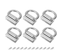 sourcing map Metal Bag Connector with D Ring, 6Pcs 28mm Purse Bridge Hanger Buckle with Screws for Purse DIY, Key Chain Lanyard (Silver Tone)