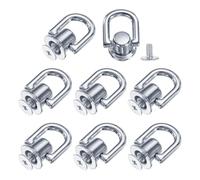 sourcing map Metal Ball Studs Rivets D Ring, 8 Pcs Ball Post Head Buttons Studs Rivets with Screw for Purse Chain Connector DIY Art Leather Crafts (Silver)
