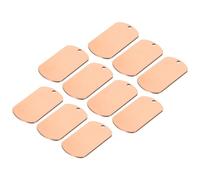 Sourcing Map Metal Blank Tags for Stamping - 1.8"x1" Rose Gold Stainless Steel Dog ID Tags for DIY Engraving, Pet, Pendant Decoration, Craft - Pack of 10