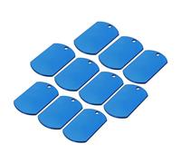 sourcing map Metal Blank Tags Stamping, 1.6"x0.94" Blue Stainless Steel Dog Tags DIY Engraving Blank Tags for Pet Dog ID Pendant Decoration Craft, Pack of 10