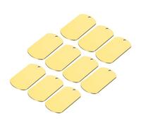 sourcing map Metal Blank Tags Stamping, 2"x1.1" Gold Stainless Steel Dog Tags DIY Engraving Blank Tags for Pet Dog ID Pendant Decoration Craft, Pack of 10