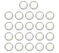 sourcing map Metal Book Binding Discs, 22Pcs 19mm Round Discbound Expansion Discs Binder Ring for DIY Notebooks Planner Accessories, Silver