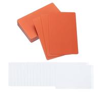 sourcing map Metal Business Card 0.8mm 3.39 x 2.13 Inch Blank Thick Aluminum Engraving Blanks Card for Office Name Cards DIY Gift Cards Orange 15 Pcs