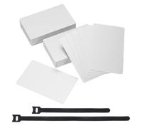 sourcing map Metal Business Card 0.8mm 3.39 x 2.13 Inch Blank Thick Aluminum Engraving Blanks Card for Office Name Cards DIY Gift Cards Silver 50 Pcs