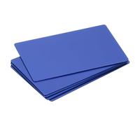 sourcing map Metal Business Cards Laser Engraving Cards DIY Engraving Blank Cards Anodized Aluminium for House Office Customer DIY Gift Plate Cards 86x54x1mm,Pack of 5(Blue)