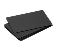 sourcing map Metal Business Cards Laser Engraving Cards DIY Engraving Blank Cards Anodized Aluminium for House Office Customer DIY Gift Plate Cards 86x54x1mm,Pack of 5(Black)