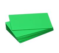 sourcing map Metal Business Cards Laser Engraving Cards DIY Engraving Blank Cards Anodized Aluminium for House Office Customer DIY Gift Plate Cards 86x54x1mm,Pack of 10(Green)