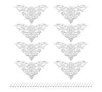 sourcing map Metal Corner Protector, Furniture Decorative Edge Cover, Album Corner Protectors Covers for Box Wooden Case Table Desk, 8 Pcs, 46mm White