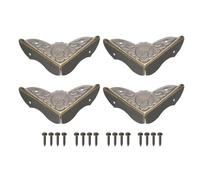 sourcing map Metal Desk Corner Protectors Table Edge Cover Guard 39x39x11mm Bronze Tone 20pcs