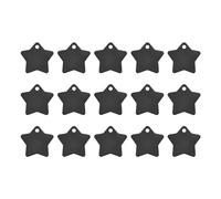 sourcing map Metal Five Stars Tags Stamping,Black Blank Dog Tags DIY Engraving Blank Tags Aluminium for Pet Dog ID Tags,Pendant Decoration,Craft Tags,Pack of 15
