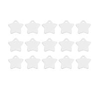 sourcing map Metal Five Stars Tags Stamping,Silver Blank Dog Tags DIY Engraving Blank Tags Aluminium for Pet Dog ID Tags,Pendant Decoration,Craft Tags,Pack of 15